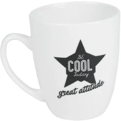 Gifi Mug de couleur banche avec designs Fun| Vaisselle Et Accessoires De Table