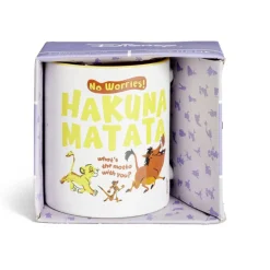 Gifi Mug Disney Le Roi Lion Hakuna Matata blanc et jaune 315ml| Vaisselle Et Accessoires De Table