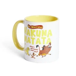 Gifi Mug Disney Le Roi Lion Hakuna Matata blanc et jaune 315ml| Vaisselle Et Accessoires De Table