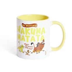 Gifi Mug Disney Le Roi Lion Hakuna Matata blanc et jaune 315ml| Vaisselle Et Accessoires De Table
