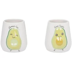 Gifi Mug duo avocat x2 Jamais l'un sans l'autre| Vaisselle Et Accessoires De Table