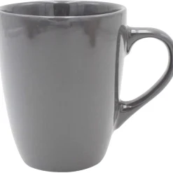 Gifi Mug en faïence 31 cl uni gris brillant| Vaisselle Et Accessoires De Table