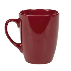 Gifi Mug en faïence 31 cl uni rouge brillant| Vaisselle Et Accessoires De Table