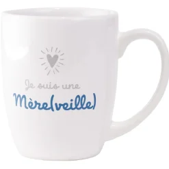 Gifi Mug en faïence Je suis une mère(veille)| Vaisselle Et Accessoires De Table
