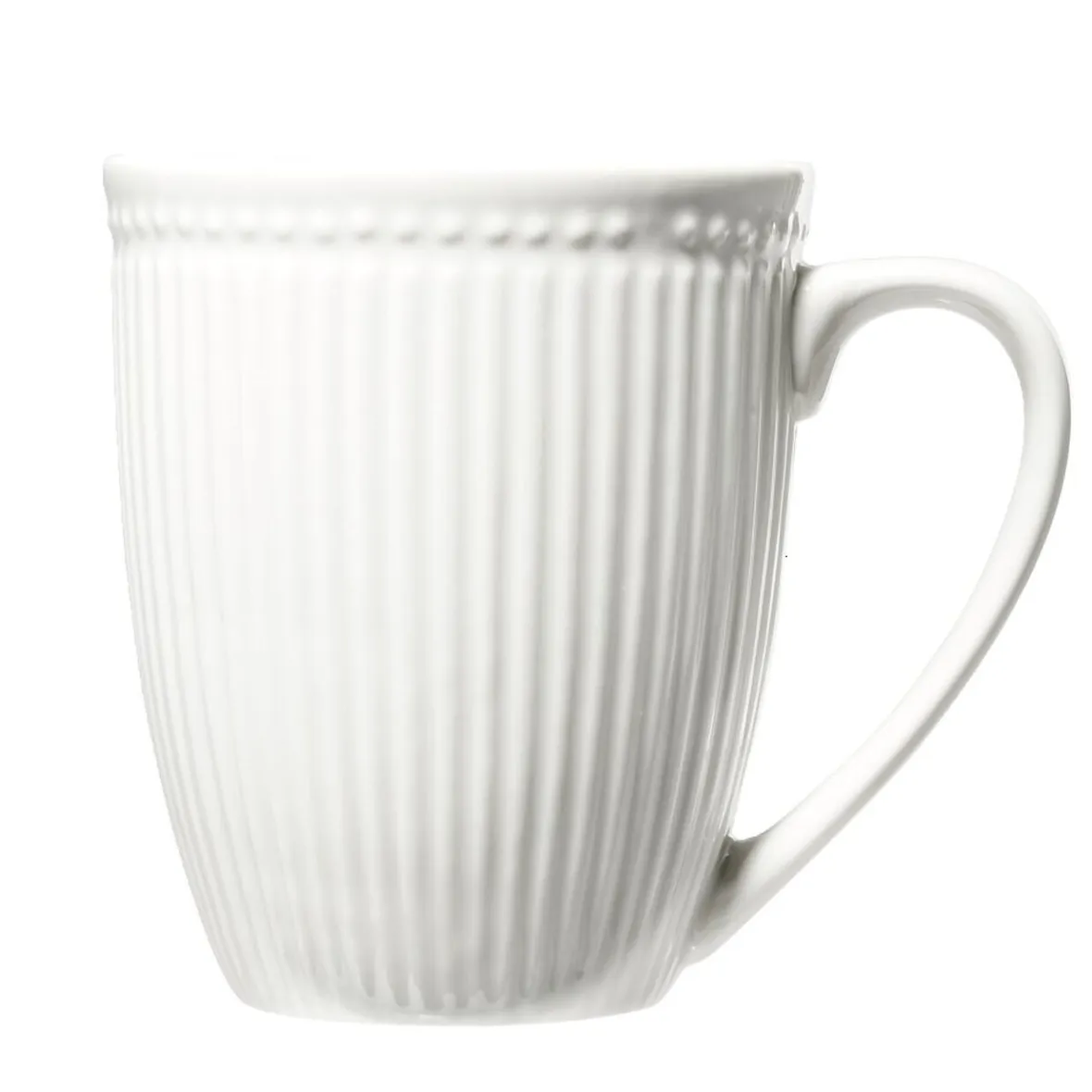 Vaisselle Et Accessoires De Table<Gifi Mug en porcelaine Colombe blanc strié 330ml H10,5cm