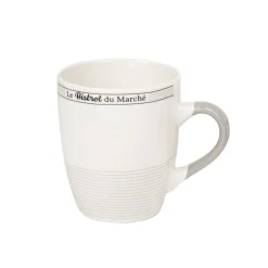 Gifi Mug en porcelaine design Bistrot du Marché 33 cl| Vaisselle Et Accessoires De Table