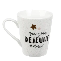 Gifi Mug en porcelaine Déjeuner de Star 27cl| Vaisselle Et Accessoires De Table