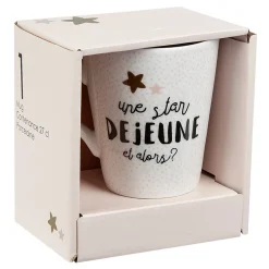 Gifi Mug en porcelaine Déjeuner de Star 27cl| Vaisselle Et Accessoires De Table