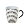 Gifi Mug en porcelaine motif graphique noir blanc 33 cl| Vaisselle Et Accessoires De Table
