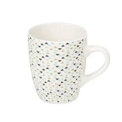 Gifi Mug en porcelaine motif triangle multicolore 33 cl| Vaisselle Et Accessoires De Table