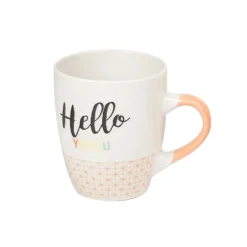 Vaisselle Et Accessoires De Table<Gifi Mug en porcelaine orange avec inscription "Hello You" 33 cl