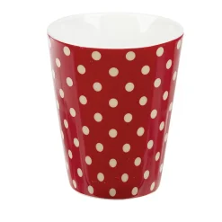 Gifi Mug en porcelaine rouge pois blanc 20 cl x4| Vaisselle Et Accessoires De Table