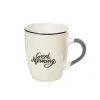 Gifi Mug en porcelaine vert avec inscription "Good Morning" 33 cl| Vaisselle Et Accessoires De Table