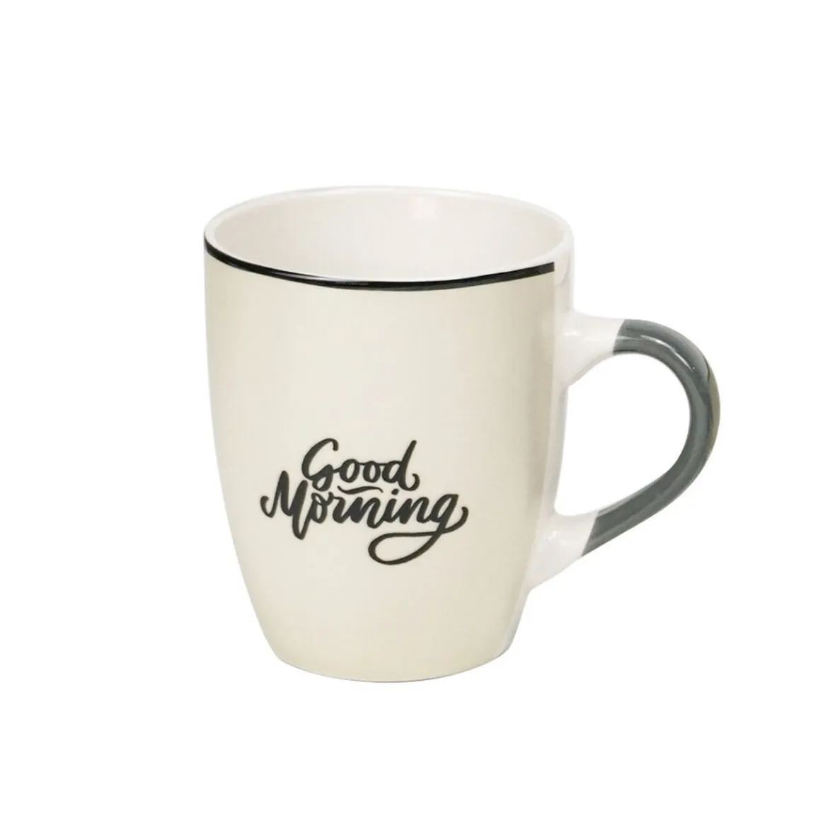 Gifi Mug en porcelaine vert avec inscription "Good Morning" 33 cl| Vaisselle Et Accessoires De Table