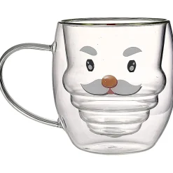 Gifi Mug en verre à double paroi décor personnage 300 ml| Vaisselle Et Accessoires De Table