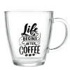 Vaisselle Et Accessoires De Table<Gifi Mug en verre transparent motif wording 300ml H10,5cm