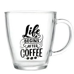 Vaisselle Et Accessoires De Table<Gifi Mug en verre transparent motif wording 300ml H10,5cm