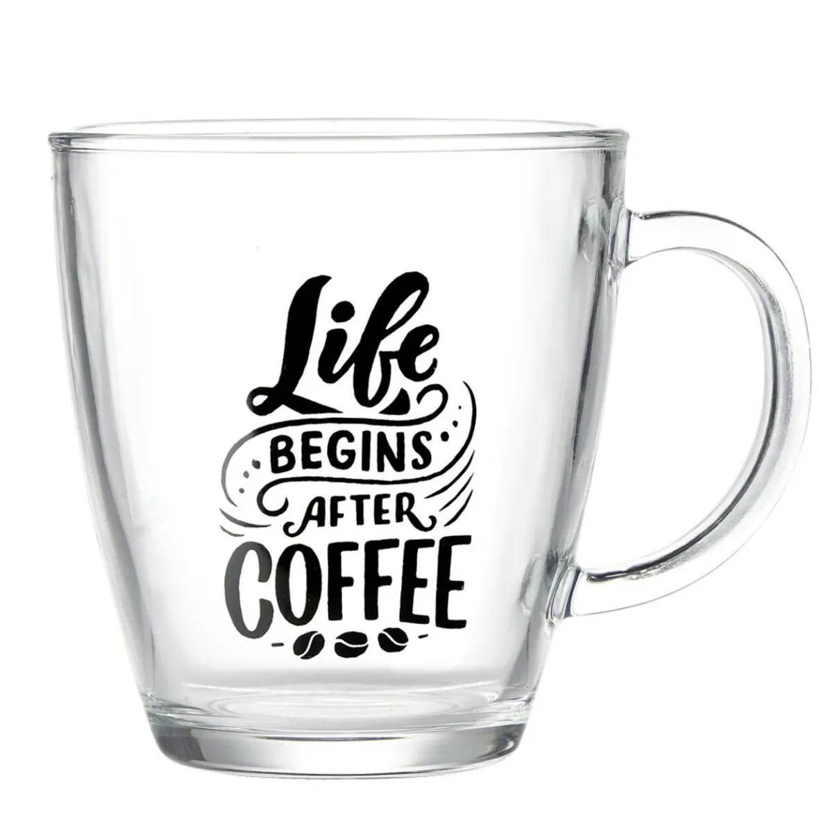 Vaisselle Et Accessoires De Table<Gifi Mug en verre transparent motif wording 300ml H10,5cm