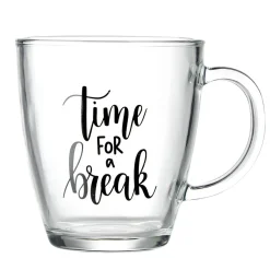 Vaisselle Et Accessoires De Table<Gifi Mug en verre transparent motif wording 300ml H10,5cm