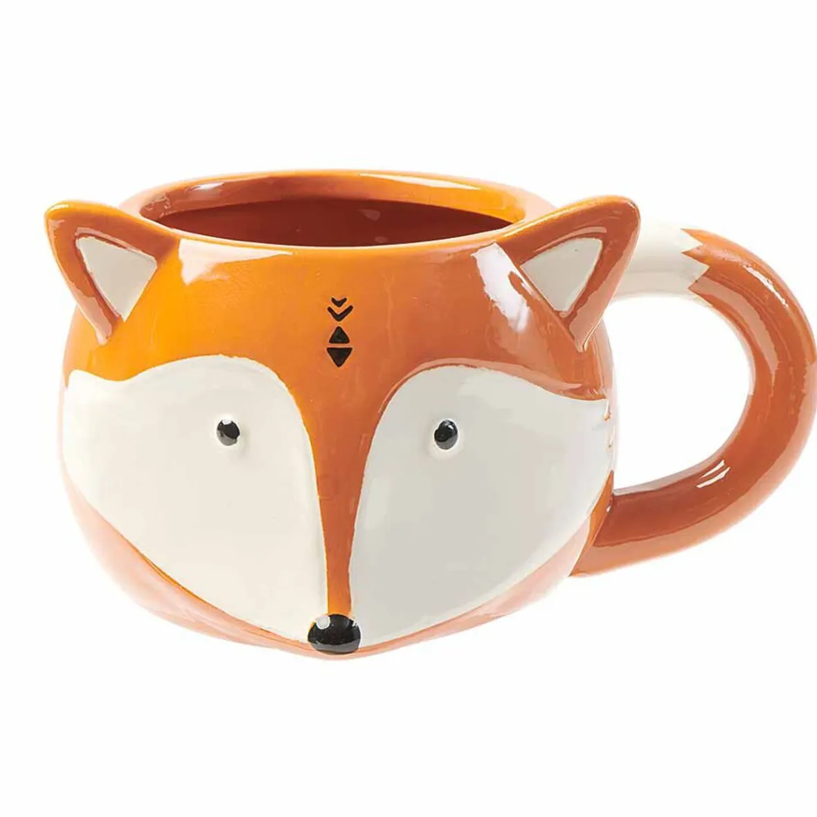 Gifi Mug forme tête de renard roux et blanc| Vaisselle Et Accessoires De Table