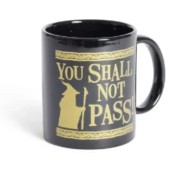 Gifi Mug Le Seigneur des Anneaux Vous ne passerez pas noir et doré 315ml| Vaisselle Et Accessoires De Table