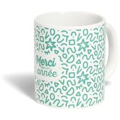 Gifi Mug Merci pour cette année céramique Ø8xH10cm 4 modèles| Vaisselle Et Accessoires De Table