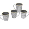 Gifi Mug motif géométrique gris et blanc| Vaisselle Et Accessoires De Table