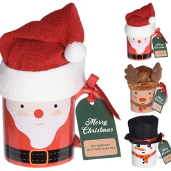 Gifi Mug Noël dolomite + préparation boisson au chocolat 3 modèles| Vaisselle Et Accessoires De Table
