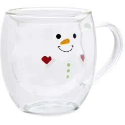 Gifi Mug Noël verre double paroi 30cl - 2 modèles| Vaisselle Et Accessoires De Table
