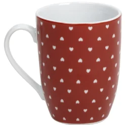 Vaisselle Et Accessoires De Table<Gifi Mug rouge design coeurs blancs
