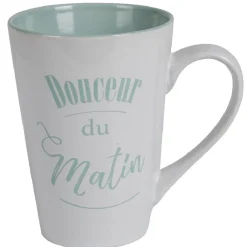 Vaisselle Et Accessoires De Table<Gifi Mug XL faïence blanc et vert menthe