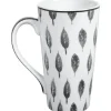 Gifi Mug XXL blanc gris| Vaisselle Et Accessoires De Table