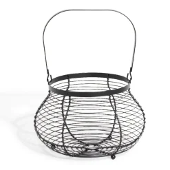 Rangement De Cuisine<Gifi Panier à oeufs avec poignée métal noir