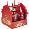 Gifi Panier rouge Merry Christmas avec gobelets Noël pailles x4| Vaisselle Et Accessoires De Table