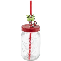 Gifi Panier rouge Merry Christmas avec gobelets Noël pailles x4| Vaisselle Et Accessoires De Table