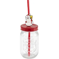 Gifi Panier rouge Merry Christmas avec gobelets Noël pailles x4| Vaisselle Et Accessoires De Table