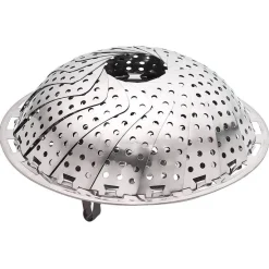 Cuisson<Gifi Panier vapeur réglable métal gris Ø28,5xH9,5cm