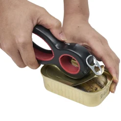 Préparation Culinaire<Gifi Pince multifonction 6en1 ouvre bouteille et bocal noir et rouge