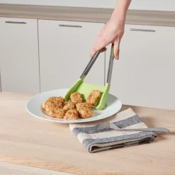 Préparation Culinaire<Gifi Pince spatule 2 en 1 inox silicone vert