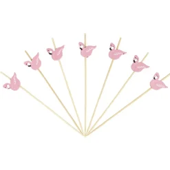 Gifi Pique pour apéritif décor pastéque, ananas, cactus ou flamand rose en bambou x30| Vaisselle Et Accessoires De Table
