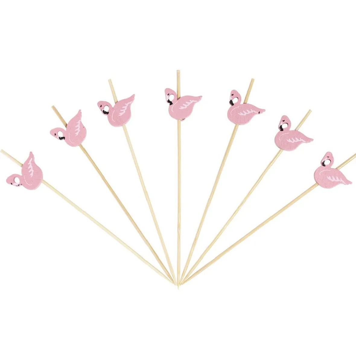 Gifi Pique pour apéritif décor pastéque, ananas, cactus ou flamand rose en bambou x30| Vaisselle Et Accessoires De Table
