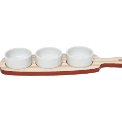 Vaisselle Et Accessoires De Table<Gifi Planche à apéritifs 3 coupelles blanc naturel