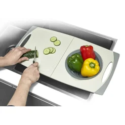 Préparation Culinaire<Gifi Planche à découper avec passoire rétractable silicone 56x29,5cm