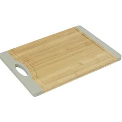 Préparation Culinaire<Gifi Planche à découper bambou bord silicone gris
