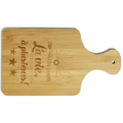 Gifi Planche à découper bambou L'apéritif c'est comme la vie 33x18,5cm| Vaisselle Et Accessoires De Table