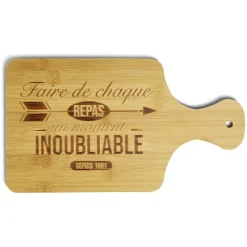 Gifi Planche à découper bambou Moment inoubliable 33x18,5cm| Vaisselle Et Accessoires De Table