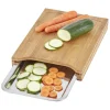 Préparation Culinaire<Gifi Planche à decouper en bambou avec bac récupérateur inox