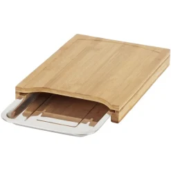 Préparation Culinaire<Gifi Planche à decouper en bambou avec bac récupérateur inox