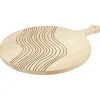 Gifi Planche à pizza ronde en bois avec poignée - Ø33xL44xép1,5cm| Vaisselle Et Accessoires De Table