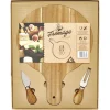 Préparation Culinaire<Gifi Planche à servir en bambou Ø25cm avec accessoires pour fromage x2